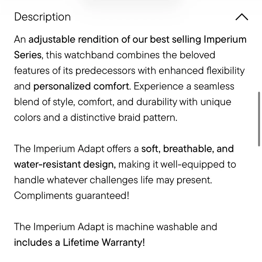 Solace Cream Braided Loop Watch Band for Women - Picture 10 of 10